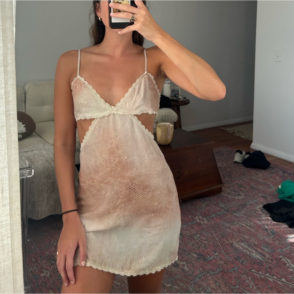 Lioness Awakening Snake Print Mini Dress
